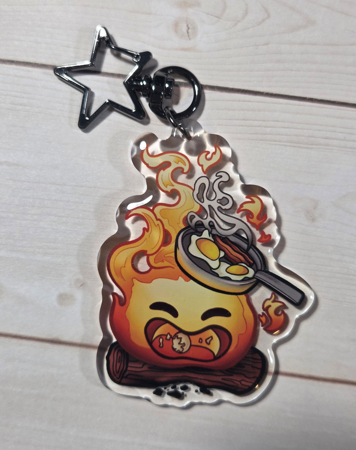Flame Heart Keychain
