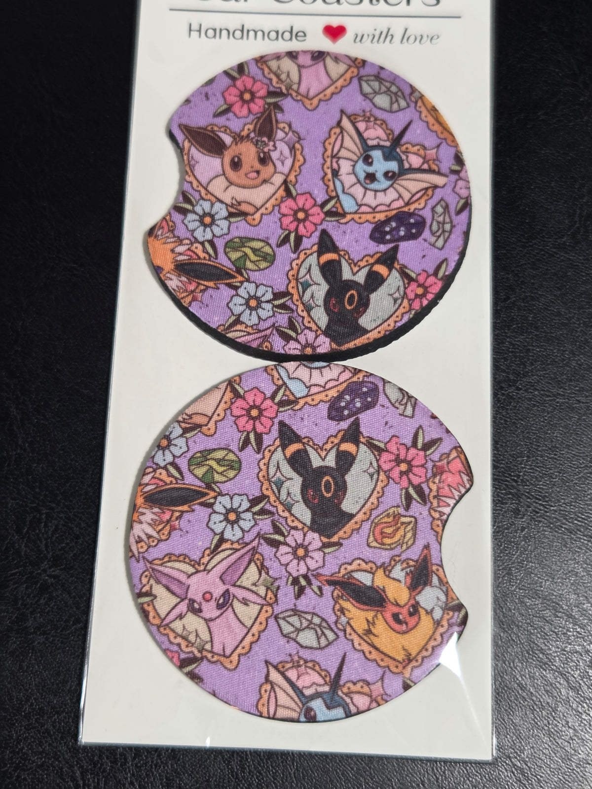 Eevee Hearts Car Coaster