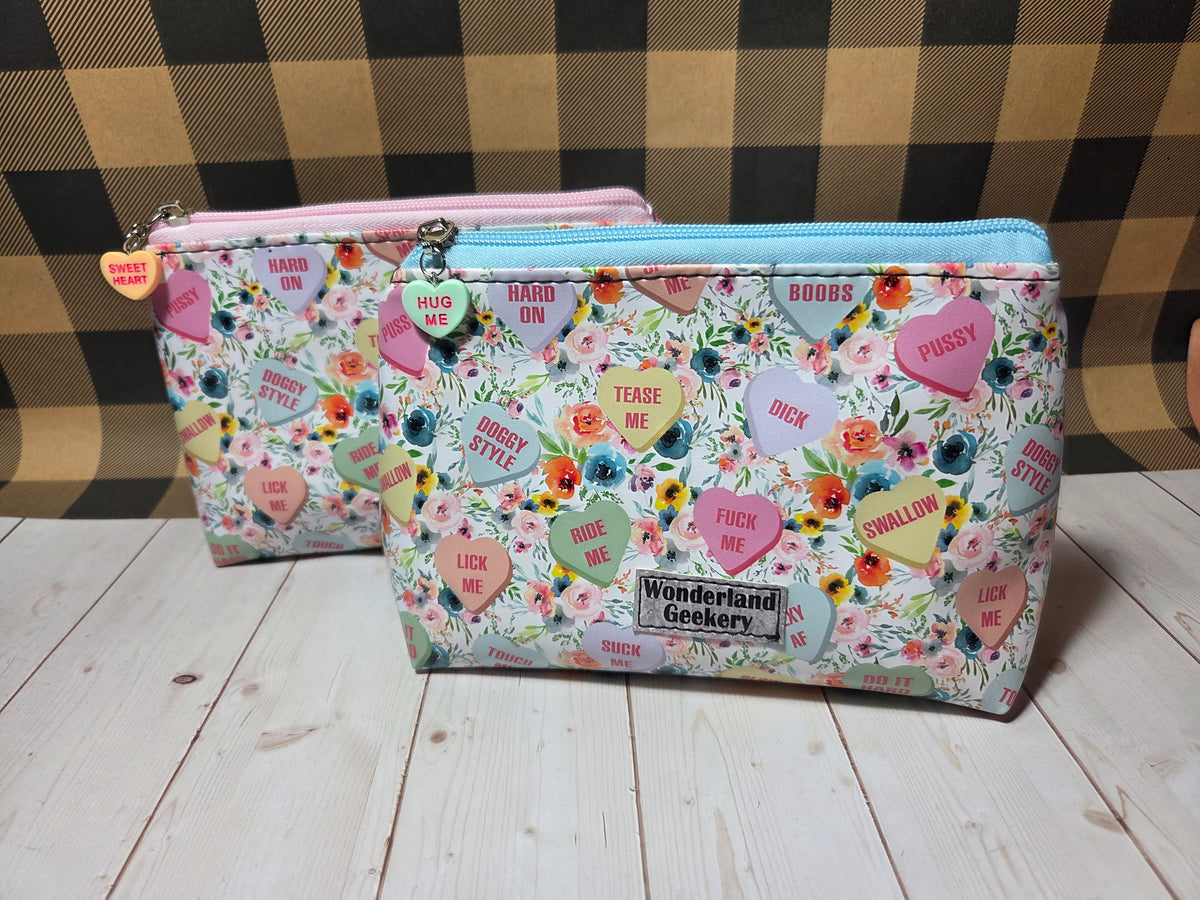 Naughty Candy Hearts Mini Pouch
