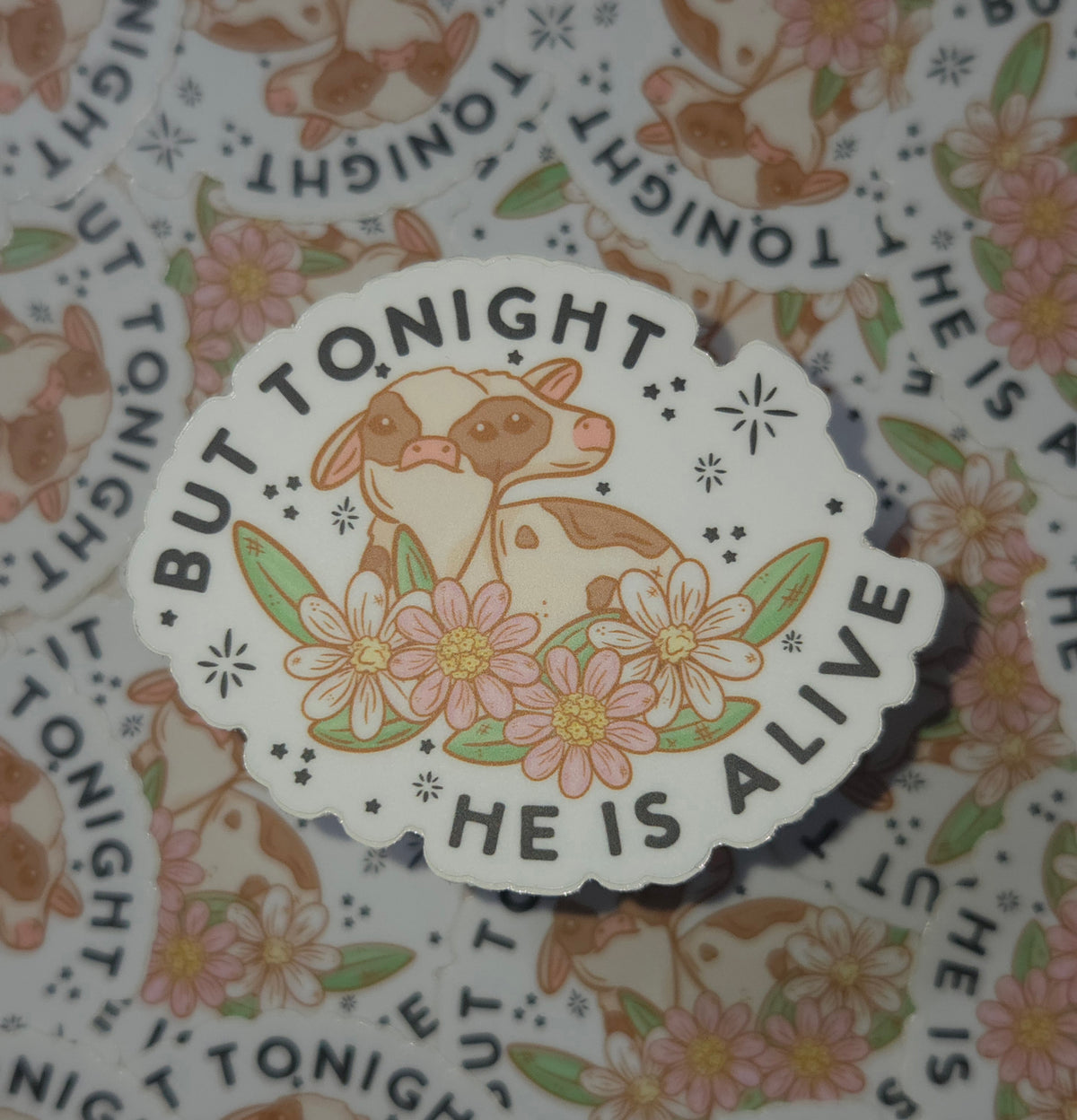 2 Headed Cow Sticker