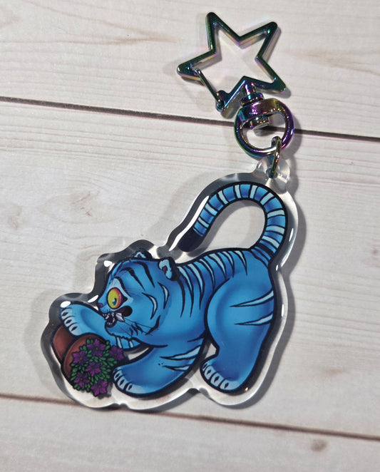 Derpy Cat Keychain