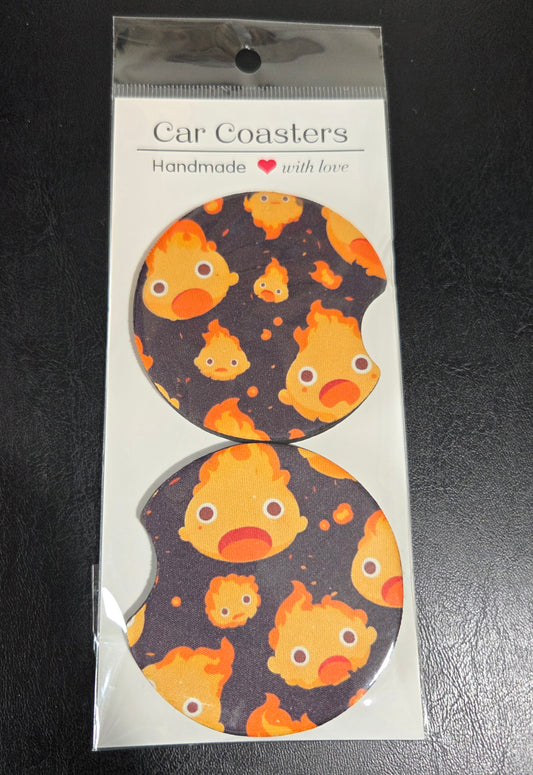 Flame Heart Car Coaster