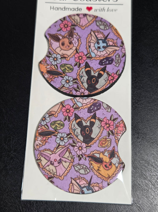 Eevee Hearts Car Coaster