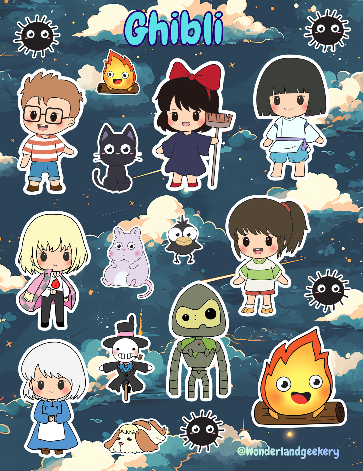 Ghibli Sticker Sheet
